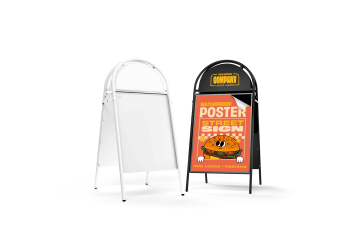 Rounded Poster Footpath Sign